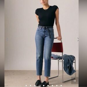 Levi’s Premium Wedgie Straight Jeans Size 27 Blue High Rise Button Fly